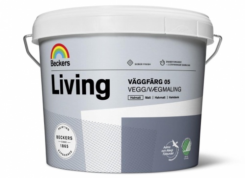 Beckers Living Vaggfarg 05 / Беккерс Ливинг Ваггфарг глубокоматовая краска для стен и потолков