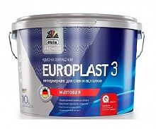 Краска латексная для стен и потолков Dufa Premium Europlast 3 (Дюфа Премиум Европласт)