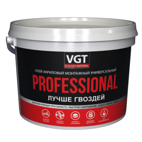 VGT PROFESSIONAL / ВГТ клей монтажный акриловый универсальный