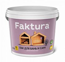 Faktura / Фактура лак для бани и сауны термостойкий с ионами серебра и натуральным воском