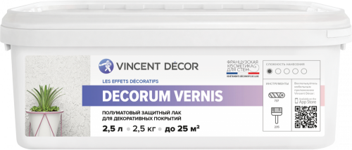 Vincent Decor Decorum Vernis / Декорум Вернис защитный лак полуматовый