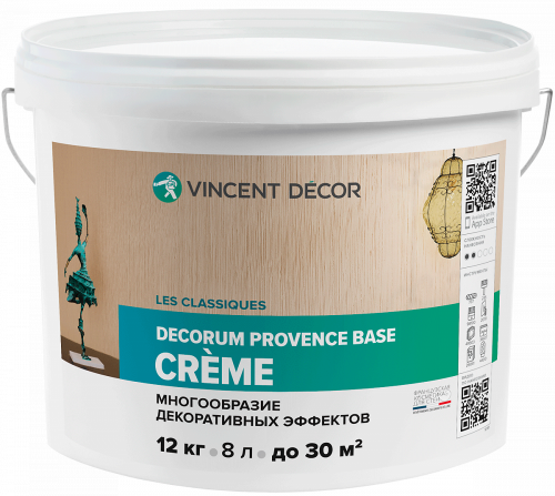 Vincent Decor Provence base Crème / Декорум Прованс база Крем декоративное покрытие