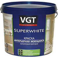 VGT SUPERWHITE / ВГТ ВД-АК-1180 краска интерьерная моющаяся